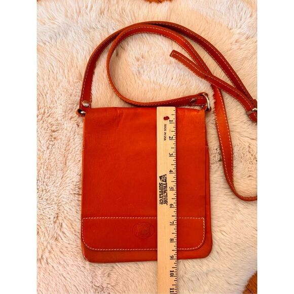 Vintage Azzurra Pelletterie Brown Leather Satchel Shoulder Crossbody Pur… - Picture 8 of 9